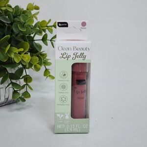 B-Pure Clean Beauty Lip Jelly, Vegan Cruelty Free Lip Gloss - Rose
